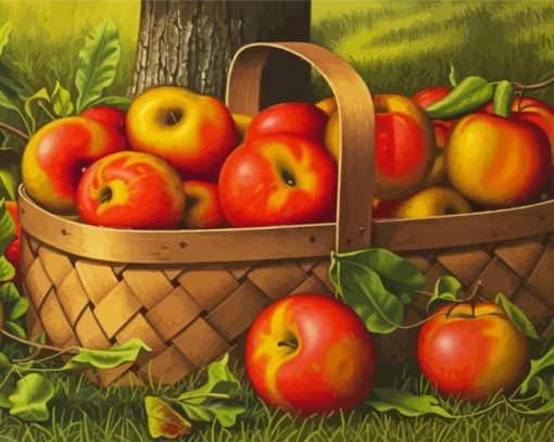Prentice Apples In A Basket paint by number