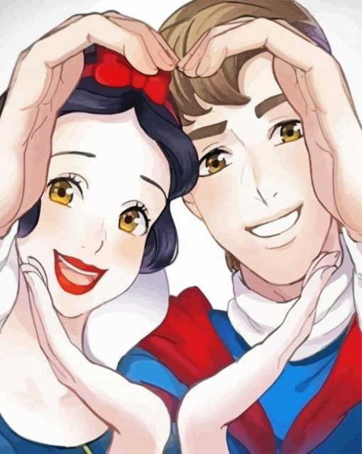 Prince Florian And Snow White paint by number
