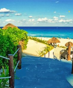 Quintana Roo Beach paint by number