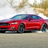 Red Mustang Gt Drifting Paint by number