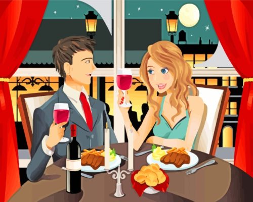 Romantic Dinner Party Paint by number