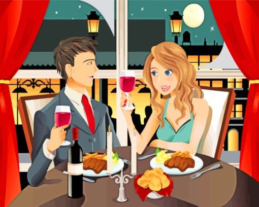 Romantic Dinner Party Paint by number