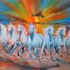 Seven Horses Art Paint by number