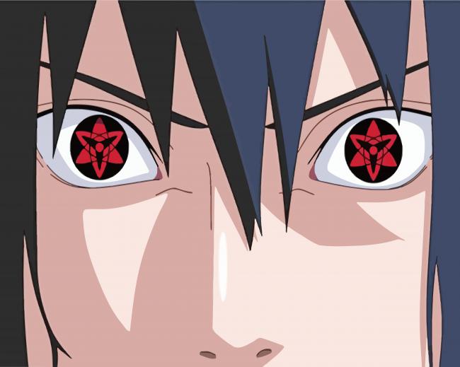 Sharingan Sasuke Eyes paint by number