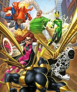 Sinister Six Marvel Characters paint by number