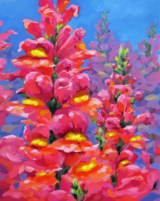 Snapdragons Plant Art paint by number