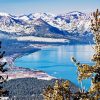 Snowy Lake Tahoe Mountains paint by number