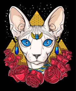 Sphynx Egyptian Cat Paint by number