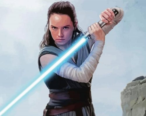 Star Wars Rey Skywalker paint by number