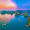 Sunset At Halong Bay paint by number