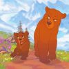 Swedish Brown Bear Cartoon paint by number