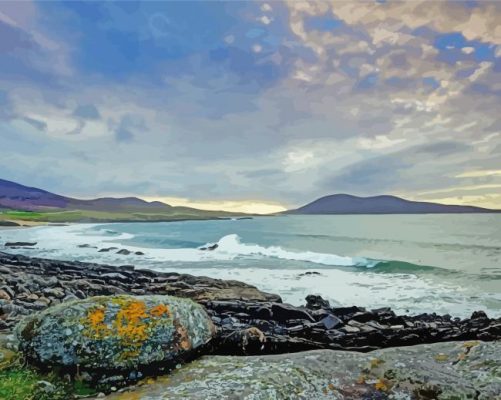 Taransay Island Seascape paint by number