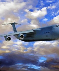 The Aircraft Lockheed C5 Galaxy paint by number