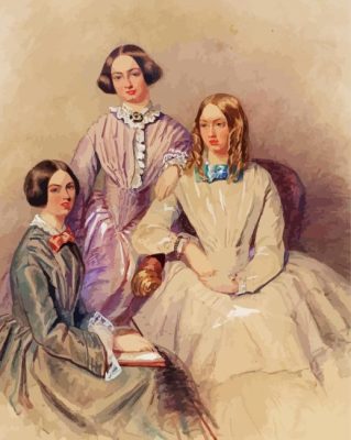 The Bronte Sisters paint by number