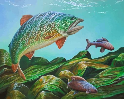 The Lake Trout Fish paint by number