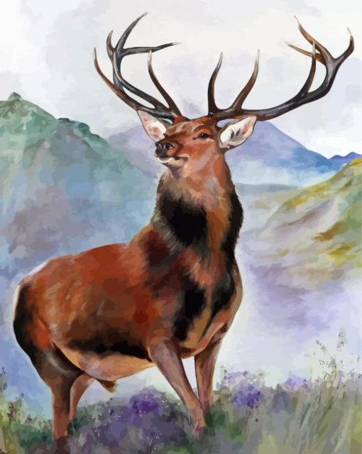 The Monarch Of The Glen By Sir Edwin Landseer paint by number