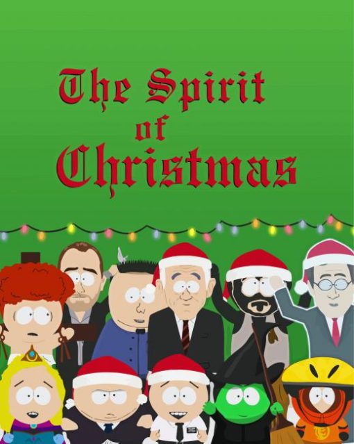 The Spirit Of Christmas Cartoon paint by number