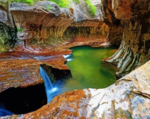 The Subway In Zion National Park paint by number