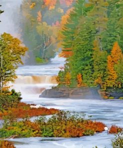 Upper Peninsula Landscape paint by number