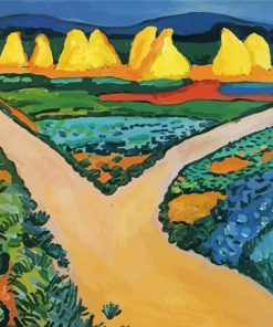 Vegetable Fields August Macke paint by number