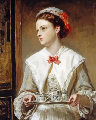 Victorian Waitress paint by number