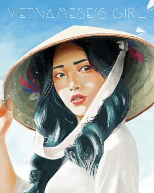 Vietnamese Girl Art Paint by number