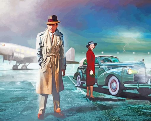 Vintage Casablanca Movie Art paint by number