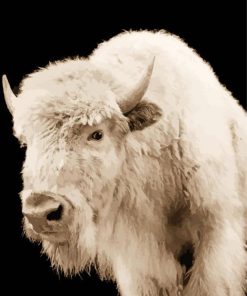 White Buffalo Animal paint by number
