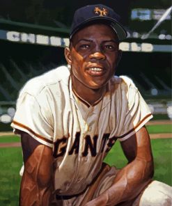 Willie Mays Sport paint by number