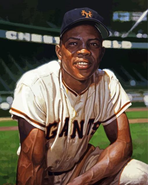 Willie Mays Sport paint by number