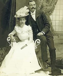 Wyatt Earp And His Wife Paint by number