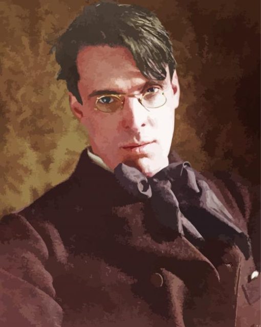 Young William Butler Yeats paint by number