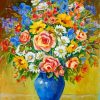 Aesthetic Blue Vase paint by number