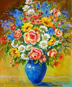Aesthetic Blue Vase paint by number