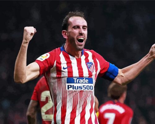 Aesthetic Diego Godin paint by number