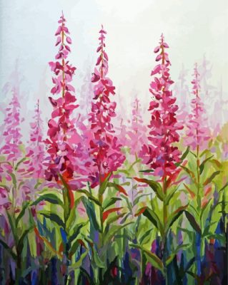 Aesthetic Fireweed paint by number