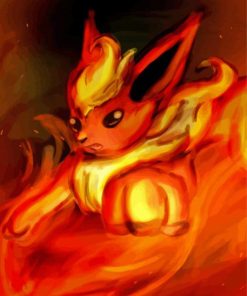 Aesthetic Flareon paint by number