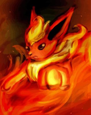 Aesthetic Flareon paint by number