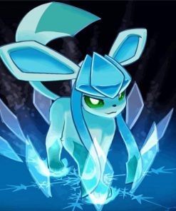 Aesthetic Glaceon paint by number
