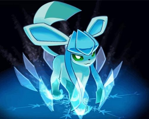 Aesthetic Glaceon paint by number