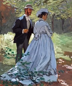 Aesthetic Impressionism Couple Illustration paint by number
