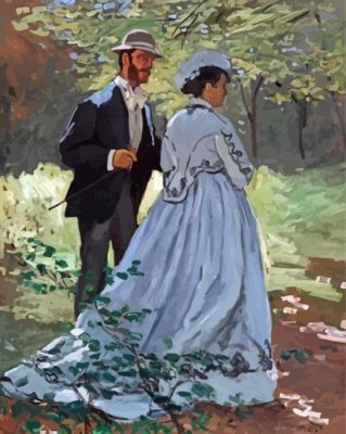 Aesthetic Impressionism Couple Illustration paint by number