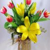 Aesthetic Lilies And Tulips Paint by number