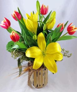 Aesthetic Lilies And Tulips Paint by number