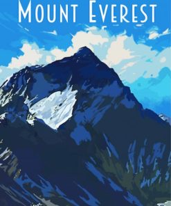 Aesthetic Mount Everest Illustration paint by number