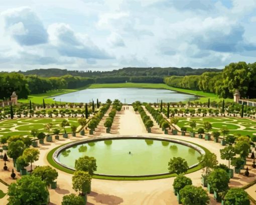 Aesthetic Palace Of Versailles Garden paint by number