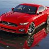 Aesthetic Red Mustang Gt Car paint by number