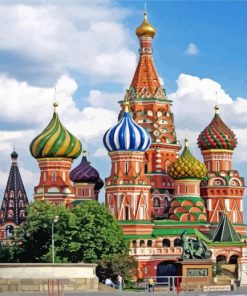 Aesthetic St Basil Cathedral Paint by number