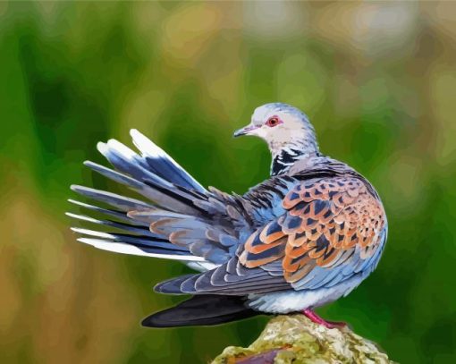 Aesthetic Turtle Dove paint by number