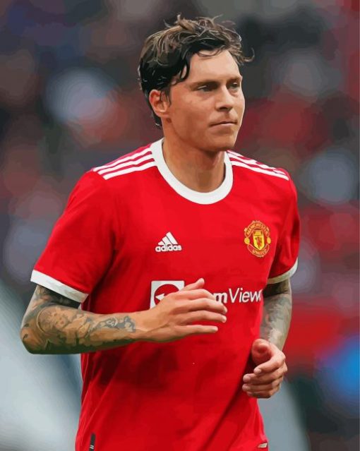 Aesthetic Victor Lindelof Football Player paint by number